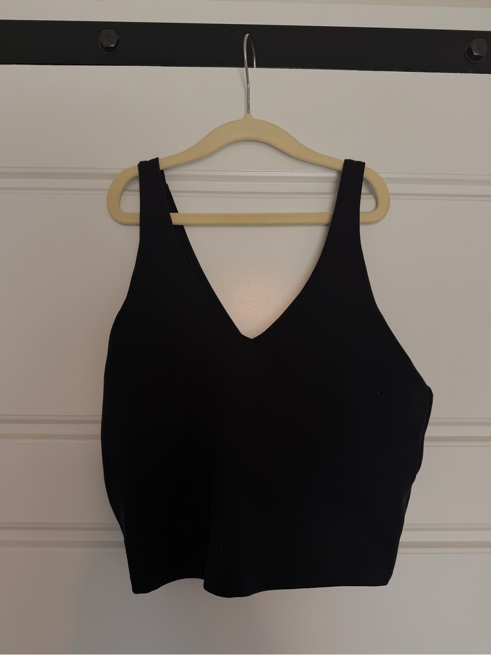 Black V-Neck Sportsbra - all in montion